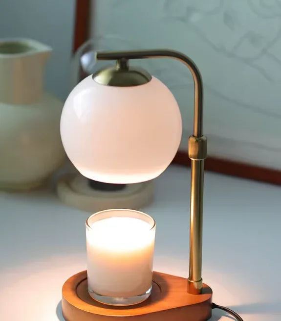 Lampada Riscaldante per Candele Elara Haus - Design Moderno in Metallo e Vetro Illuminazione Elegante