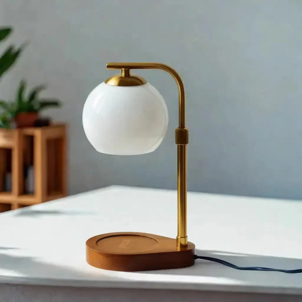 Lampada Riscaldante per Candele Elara Haus - Design Moderno in Metallo e Vetro Illuminazione Elegante