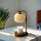 Lampada Riscaldante per Candele Elara Haus - Design Moderno in Metallo e Vetro Illuminazione Elegante