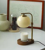 Lampada Riscaldante per Candele Elara Haus - Design Moderno in Metallo e Vetro Illuminazione Elegante