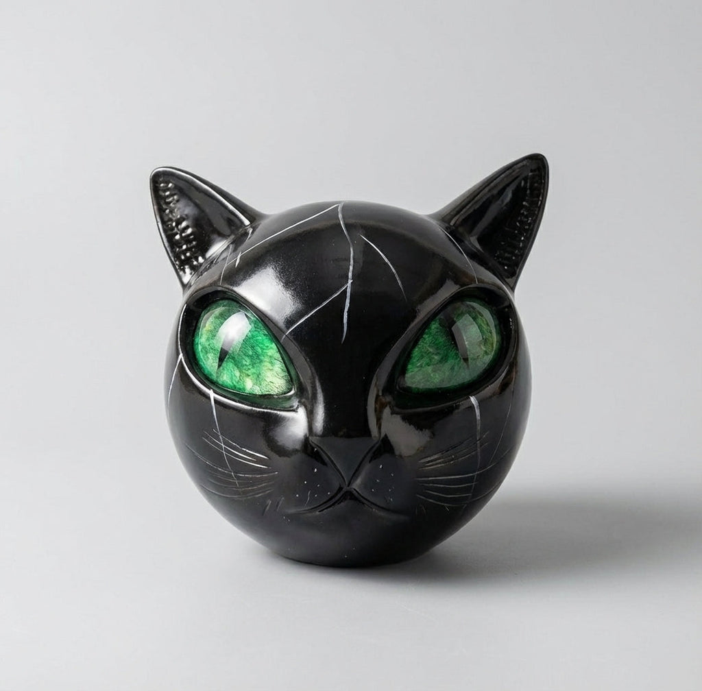 Scultura di Gatto Elara Haus - Decorazione Artistica per la Casa in Resina di Alta Qualità