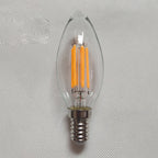 Elara Haus Candelabro in Vetro Trasparente con Lampadina LED a Filamento e Attacco a Vite