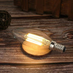 Elara Haus Candelabro in Vetro Trasparente con Lampadina LED a Filamento e Attacco a Vite