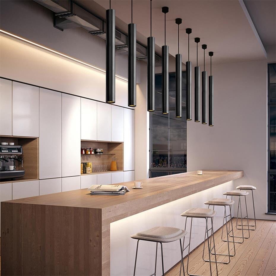 Elara Haus Lampada a Sospensione Tubolare Contemporanea in Alluminio