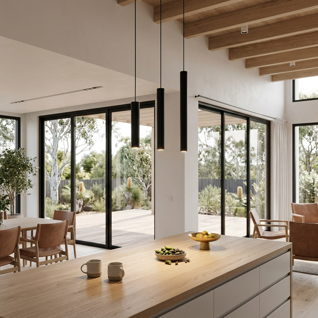 Elara Haus Lampada a Sospensione Tubolare Contemporanea in Alluminio
