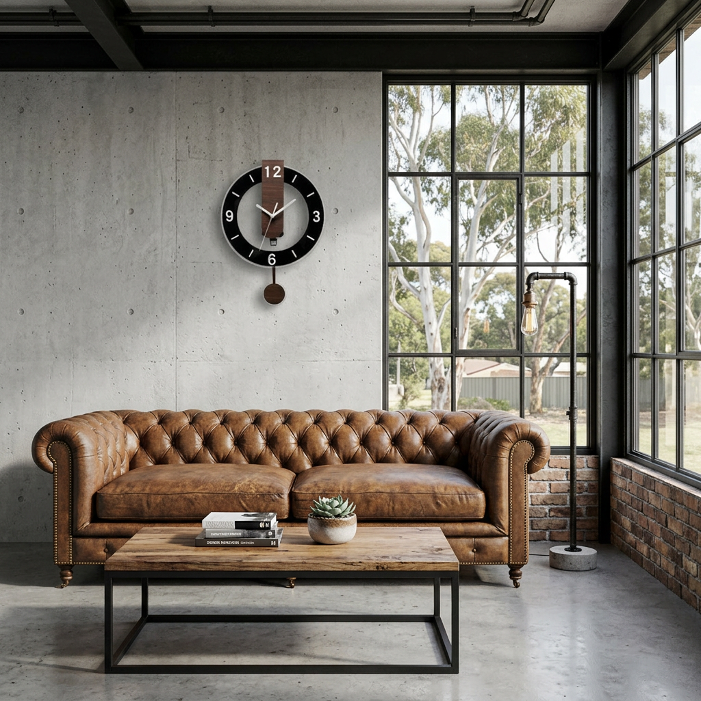 Orologio da Parete Contemporaneo Elara Haus in Stile Bauhaus – Accento in Legno Minimalista