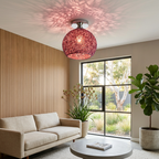 Elara Haus Lampada a Sospensione Contemporanea con Nido in Filo Intrecciato