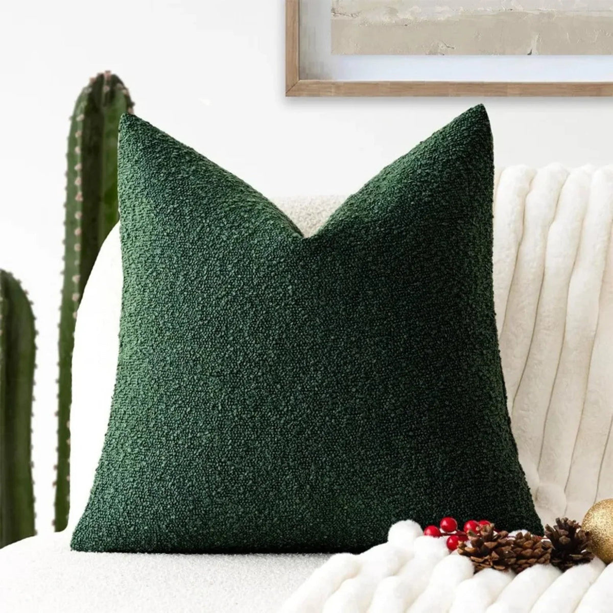 Copripiumino Elara Haus - Copertura Decorativa in Tessuto Boucle Premium 45cm x 45cm