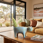 Elara Haus Vaso Ceramico Decorativo con Design Animale