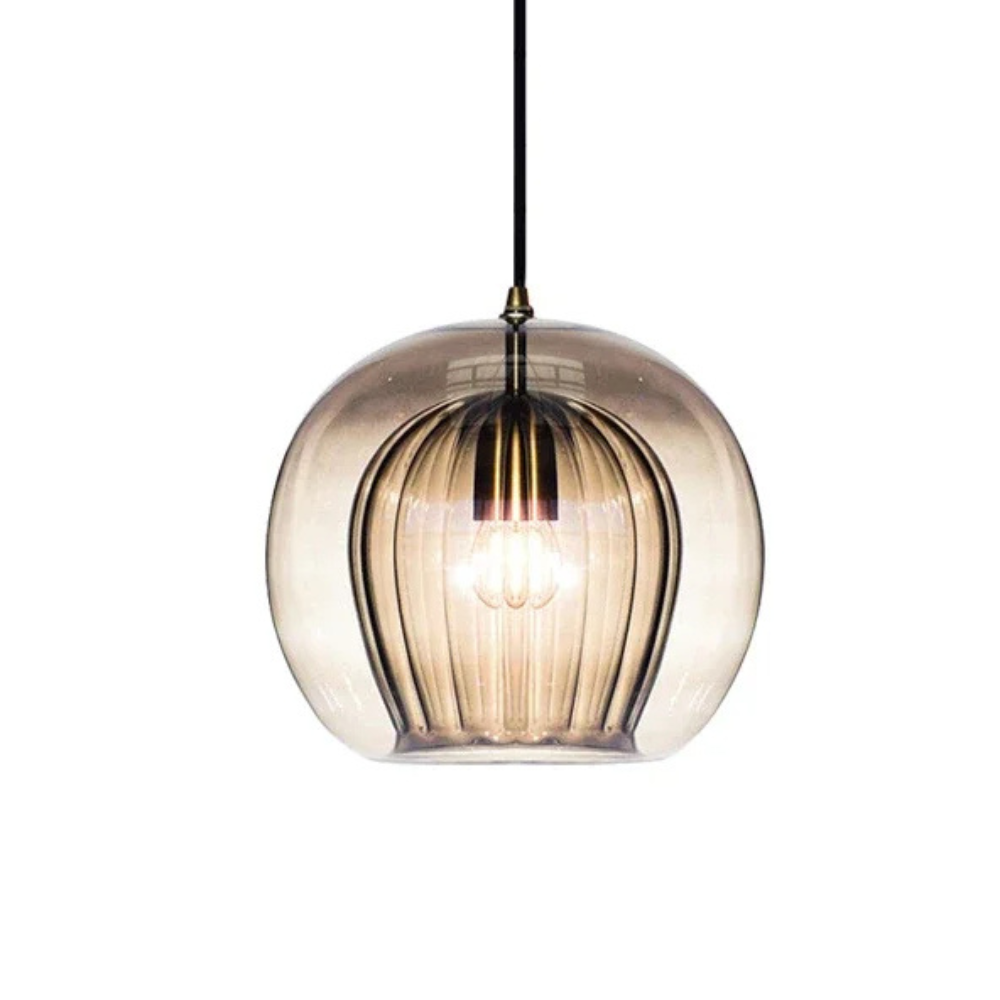 Elara Haus Pendant a doppio vetro – Cupola luminosa a coste