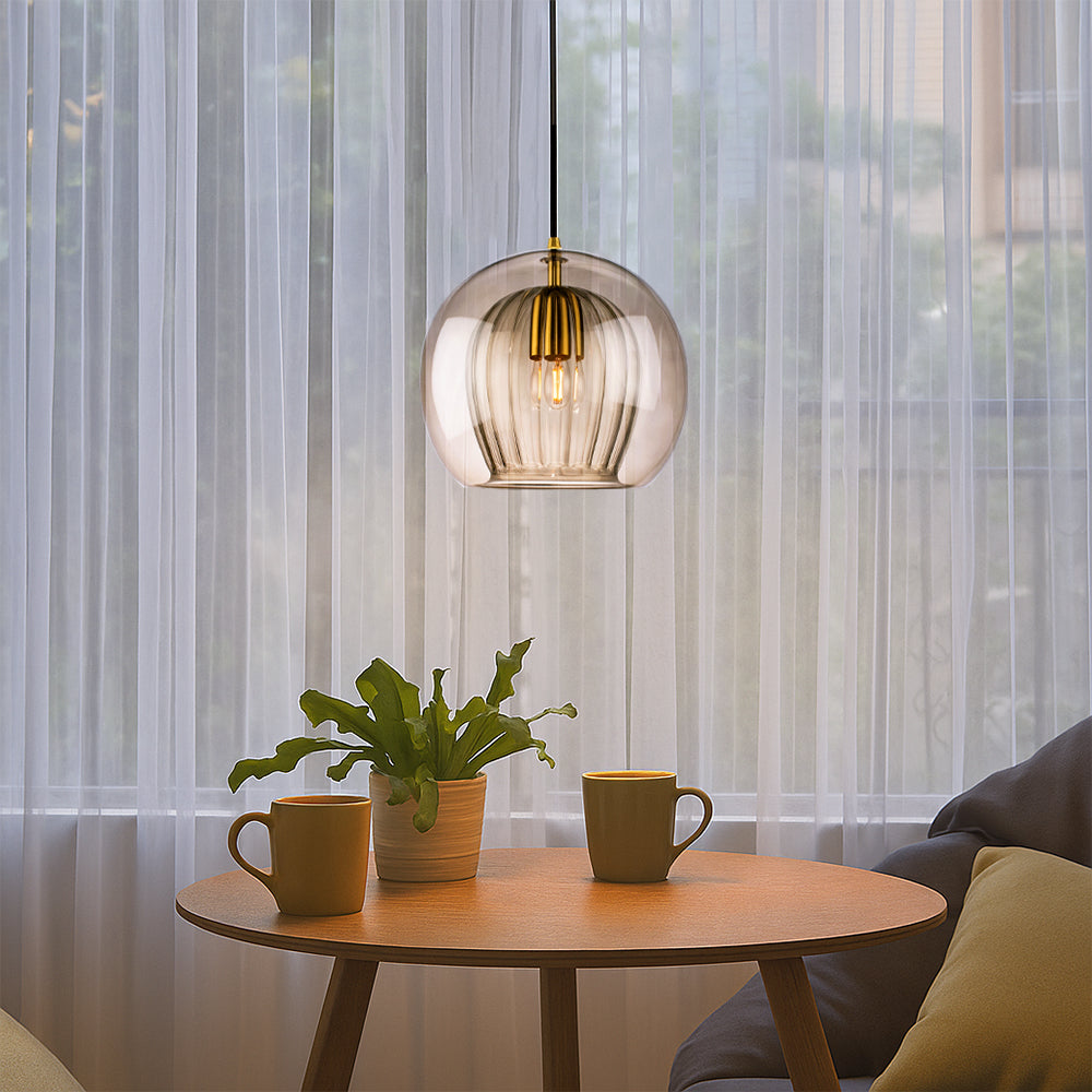 Elara Haus Pendant a doppio vetro – Cupola luminosa a coste
