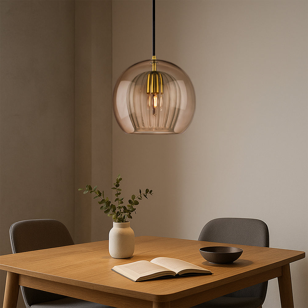 Elara Haus Pendant a doppio vetro – Cupola luminosa a coste