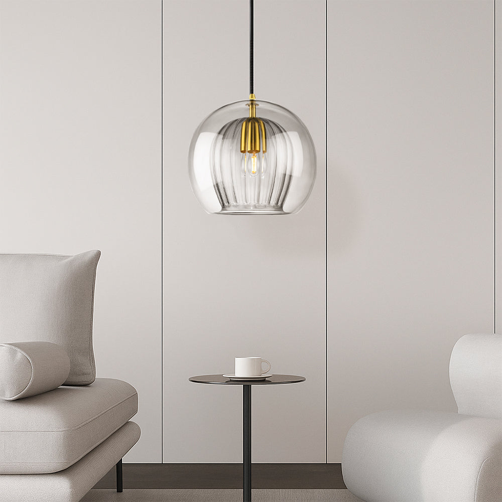 Elara Haus Pendant a doppio vetro – Cupola luminosa a coste