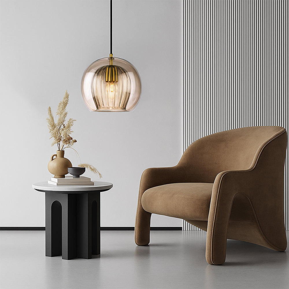 Elara Haus Pendant a doppio vetro – Cupola luminosa a coste