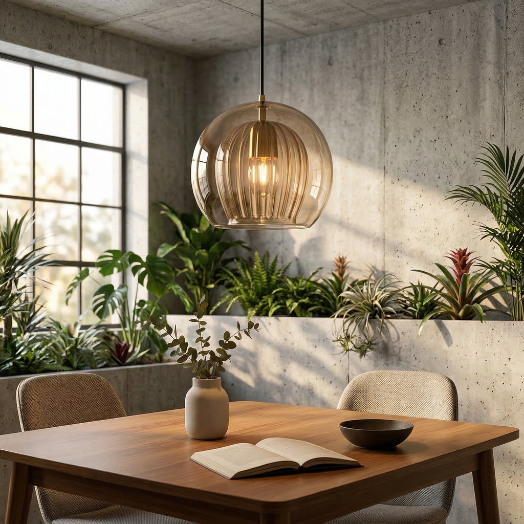Elara Haus Pendant a doppio vetro – Cupola luminosa a coste