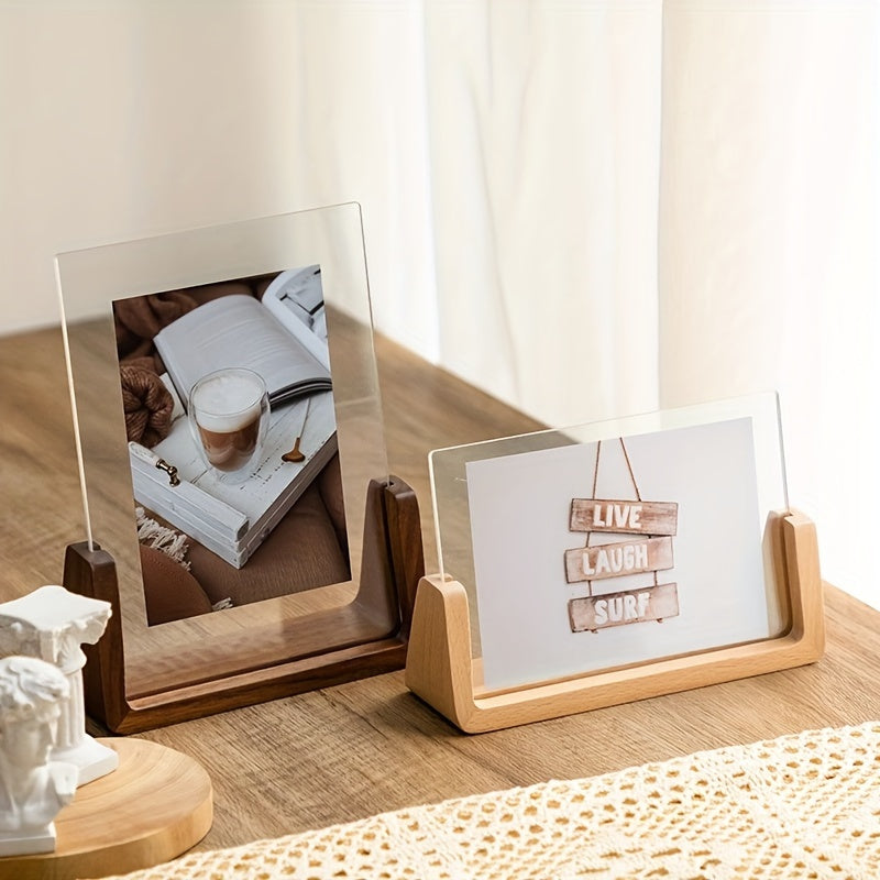 Elara Haus Cornice Fotografica Rotante in Legno Doppio Lato