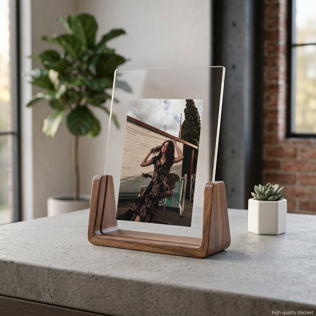Elara Haus Cornice Fotografica Rotante in Legno Doppio Lato
