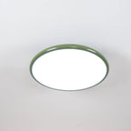 Elara Haus Drift Retro Flush Mount – Luce da soffitto smaltata in Salvia e Terracotta