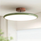 Elara Haus Drift Retro Flush Mount – Luce da soffitto smaltata in Salvia e Terracotta