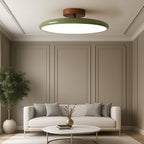 Elara Haus Drift Retro Flush Mount – Luce da soffitto smaltata in Salvia e Terracotta