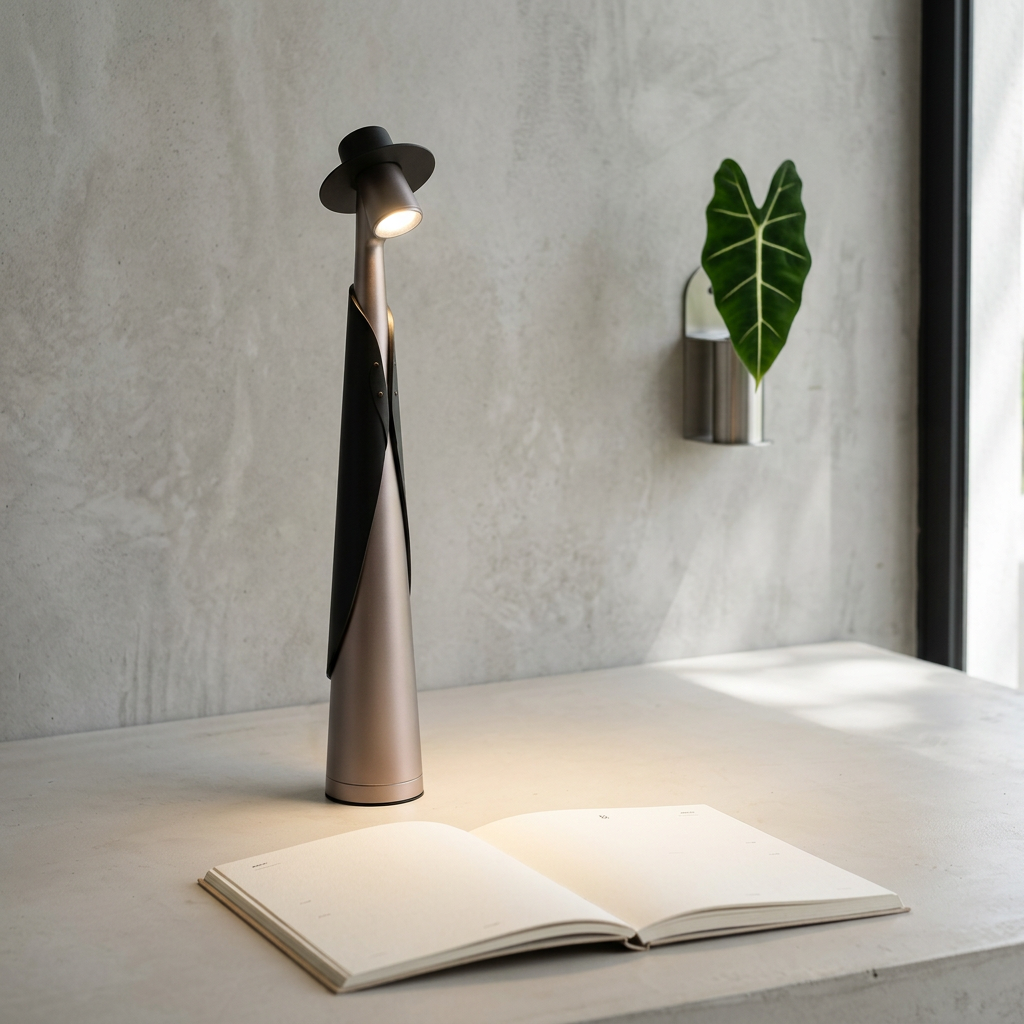 Lampada da Tavolo Elara Haus a Forma di Figura con Luce a Cappello