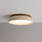 Elara Haus Lampada da Soffitto Flush Mount - Lampada a LED in Travertino Naturale