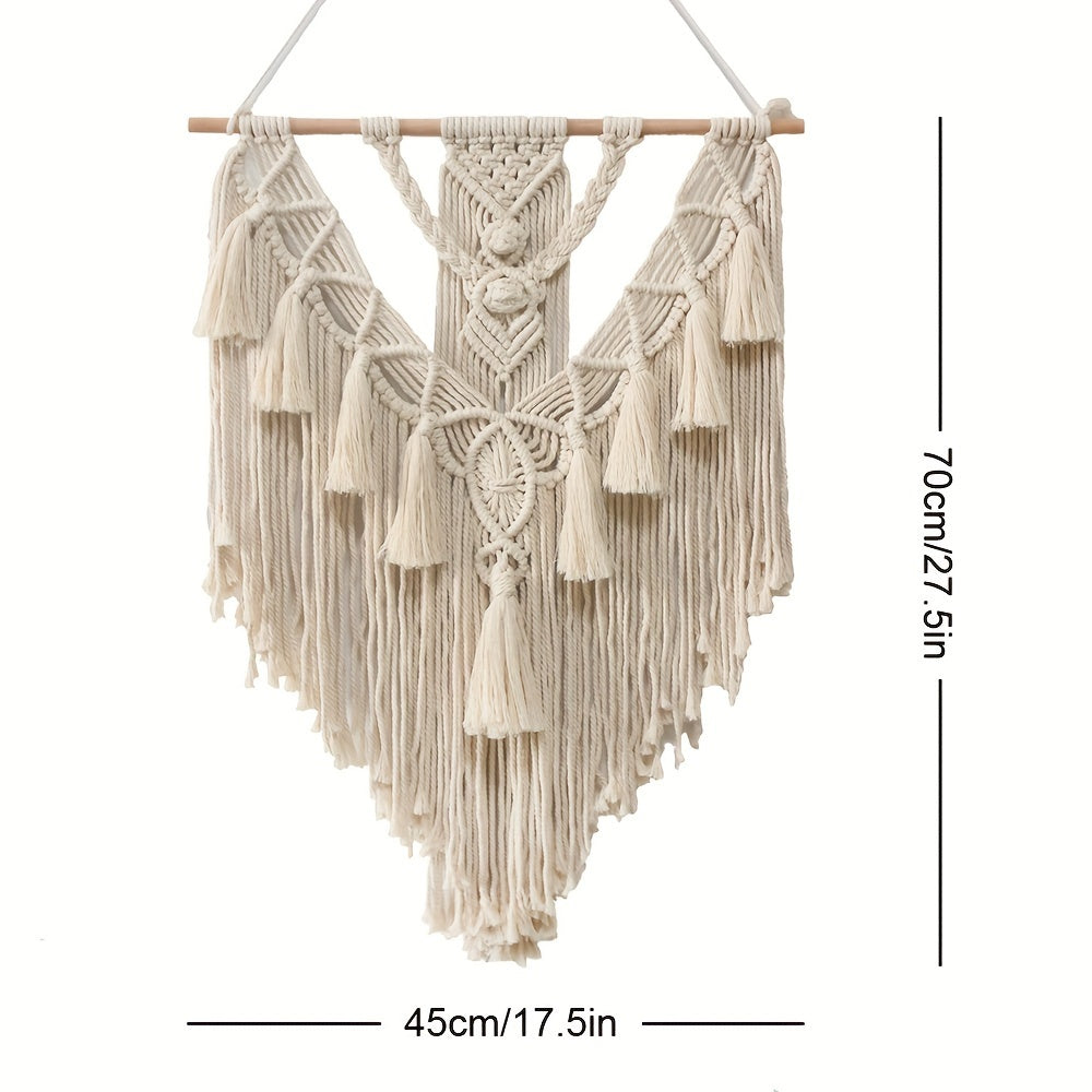 Arazzo da Parete in Macramè di Cordino Intrecciato Elara Haus
