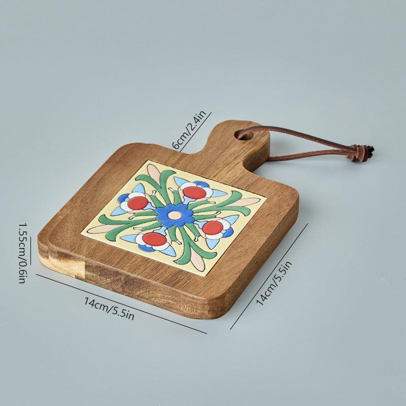 Elara Haus Heritage Timber & Ceramic Trivet