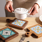 Elara Haus Heritage Timber & Ceramic Trivet