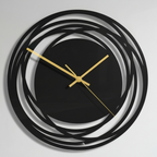 Orologio da parete geometrico artistico di alta qualità Elara Haus - Movimento silenzioso