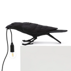Elara Haus Lampada da Tavolo con Scultura di Corvo di Alta Qualità - Design Artistico Novità