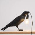 Elara Haus Lampada da Tavolo con Scultura di Corvo di Alta Qualità - Design Artistico Novità