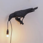 Elara Haus Lampada da Tavolo con Scultura di Corvo di Alta Qualità - Design Artistico Novità
