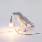 Elara Haus Lampada da Tavolo con Scultura di Corvo di Alta Qualità - Design Artistico Novità
