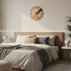 Orologio da parete in legno naturale di alta qualità Elara Haus - Arte moderna minimalista
