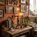 Elara Haus Set di Statue di Donna Africana in Resina di Alta Qualità – Set di 3 Musicisti