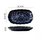 Elara Haus Indigo Galactic – Ciotola da Intingere in Stile Giapponese Artigianale