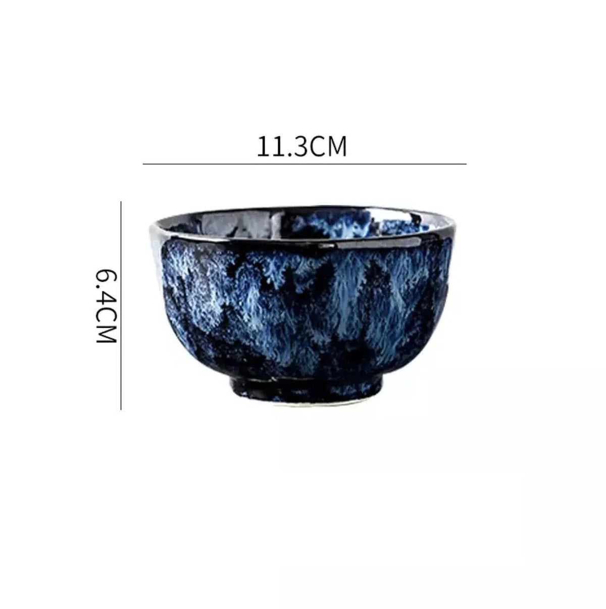 Elara Haus Indigo Galactic – Ciotola da Intingere in Stile Giapponese Artigianale