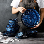 Elara Haus Indigo Galactic – Ciotola da Intingere in Stile Giapponese Artigianale