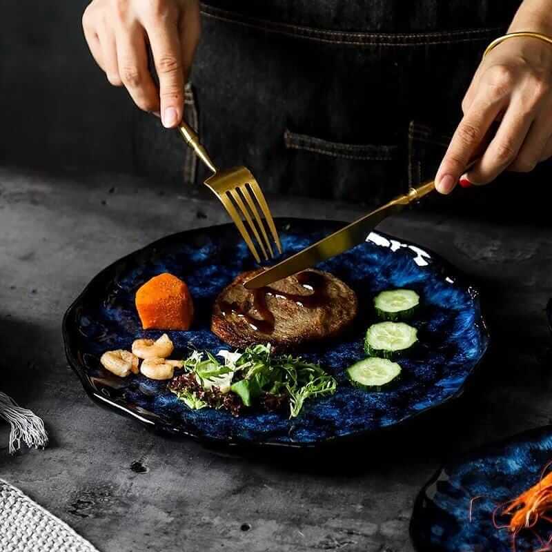 Elara Haus Indigo Galactic – Ciotola da Intingere in Stile Giapponese Artigianale