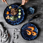 Elara Haus Indigo Galactic – Ciotola da Intingere in Stile Giapponese Artigianale