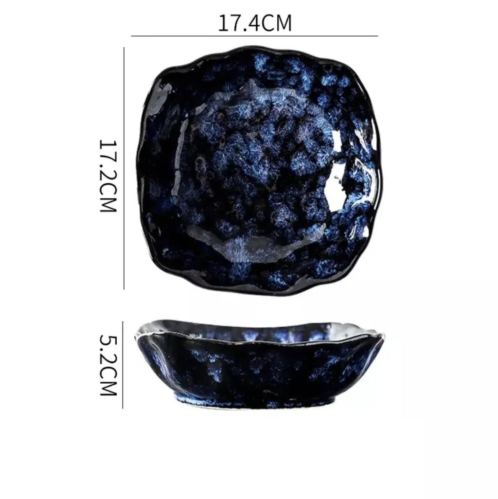 Elara Haus Indigo Galactic – Ciotola da Intingere in Stile Giapponese Artigianale