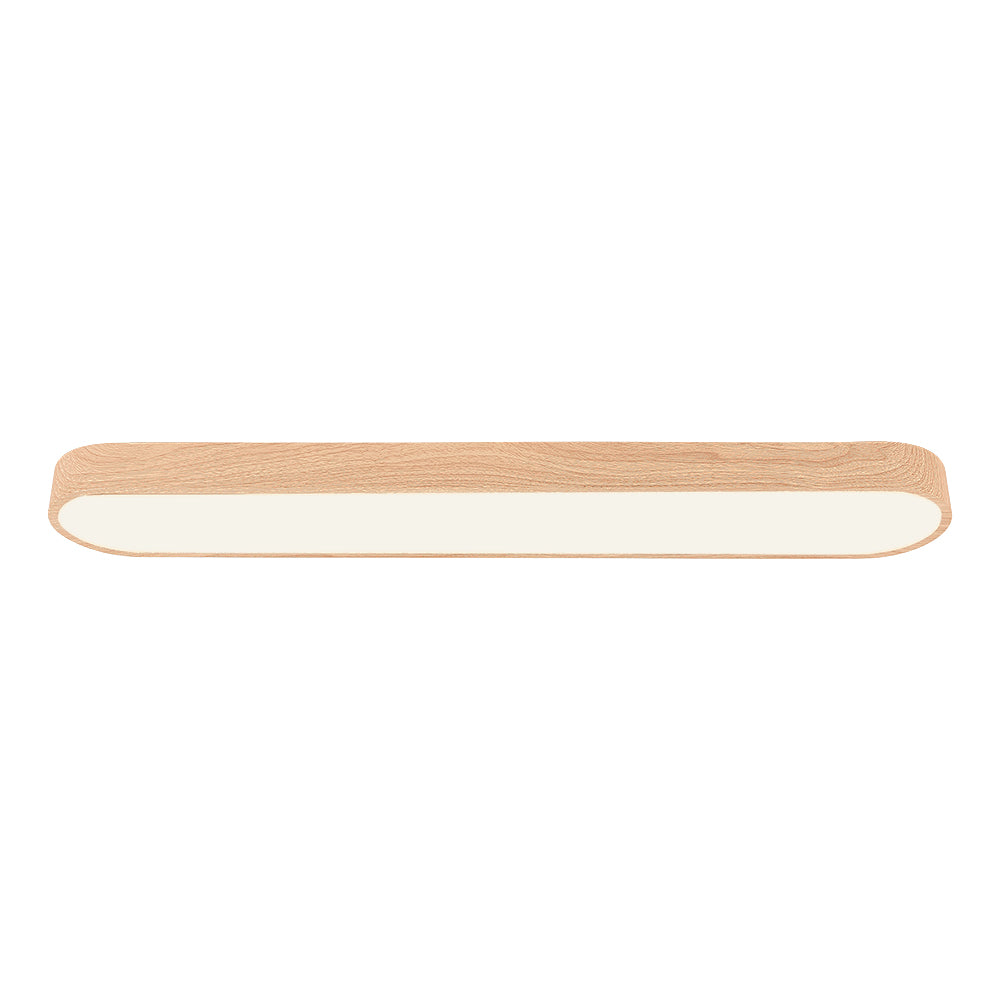 Elara Haus Japandi Rovere Naturale Ovale LED Flush Mount