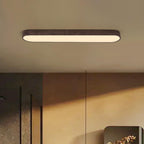 Elara Haus Japandi Rovere Naturale Ovale LED Flush Mount