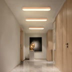 Elara Haus Japandi Rovere Naturale Ovale LED Flush Mount
