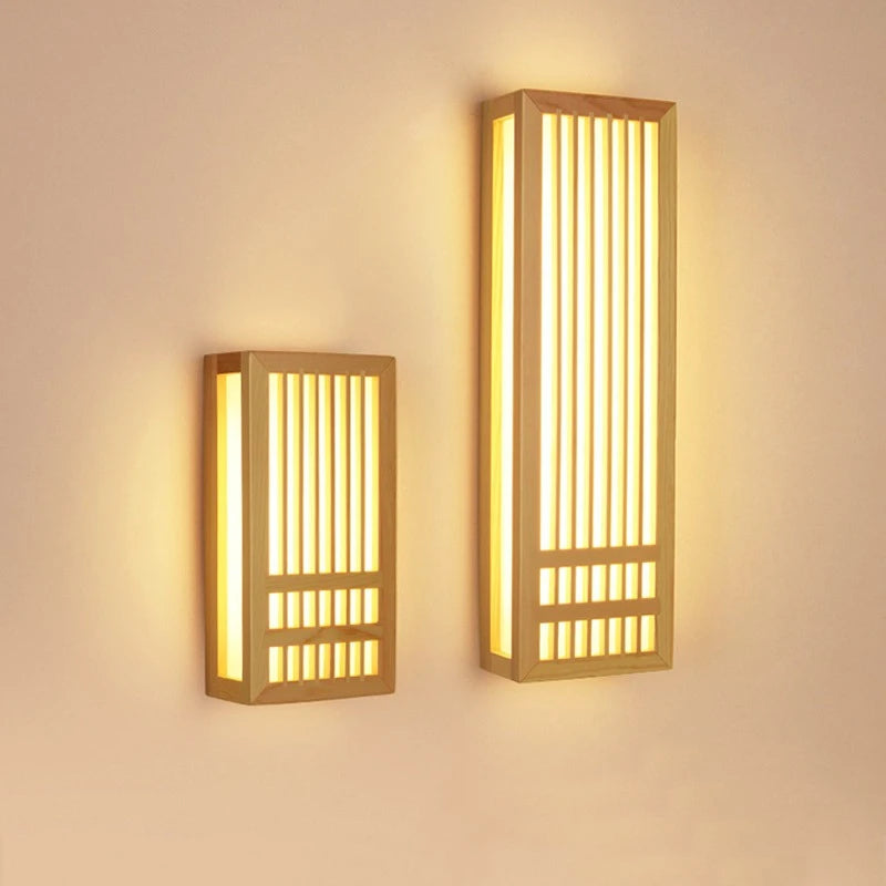 Elara Haus Japandi Lampada da Parete LED in Legno