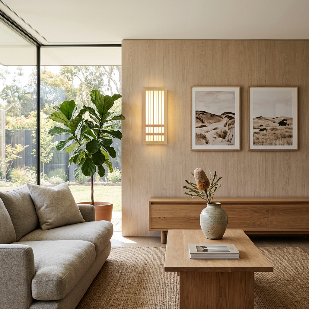 Elara Haus Japandi Lampada da Parete LED in Legno