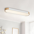 Elara Haus Japandi Luce a Soffitto Ovale in Legno e Metallo