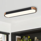 Elara Haus Japandi Luce a Soffitto Ovale in Legno e Metallo