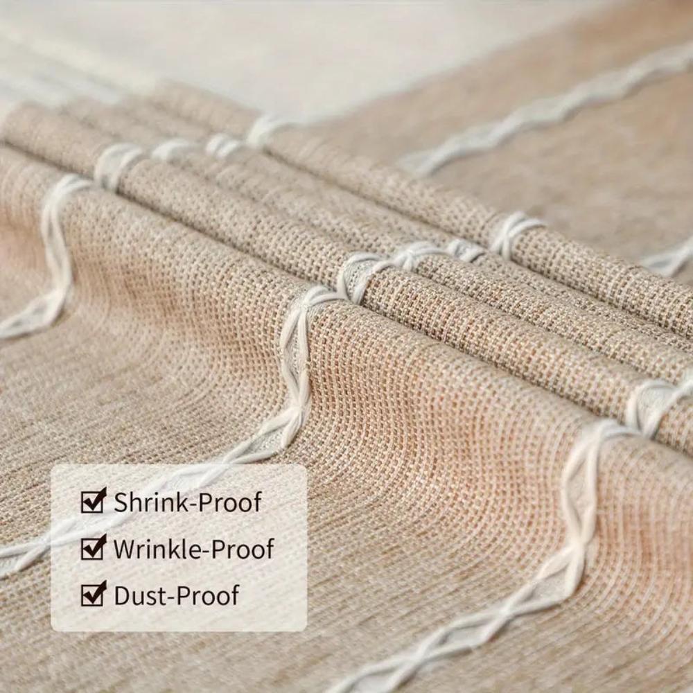 Elara Haus Kintsugi Runner – Tovaglia in Lino Architettonica con Frange